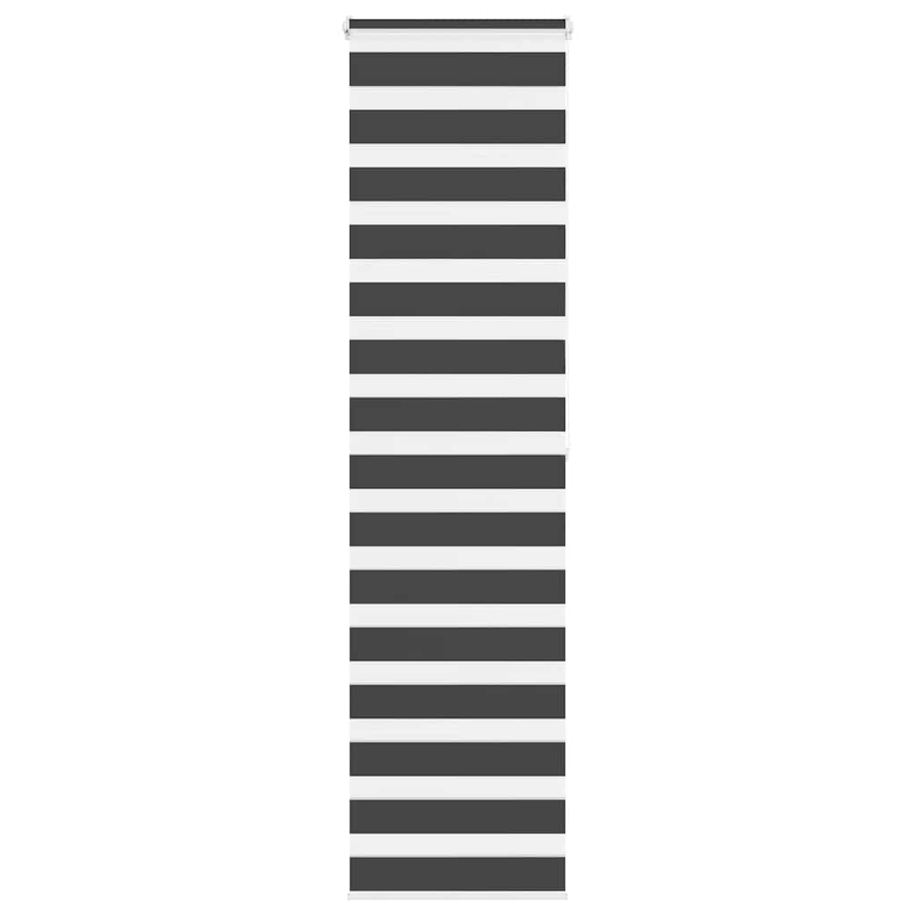 Vidaxl Zebra Roller Blind 65x200 cm Stoffbreite 60,9 cm Schwarz