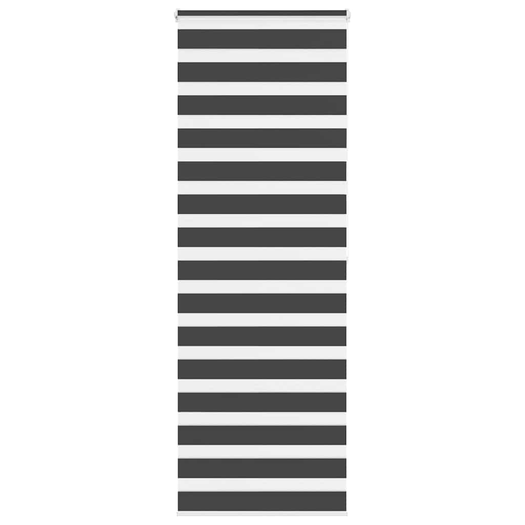Vidaxl Zebra Roller Blind 75x200 cm Stoffbreite 70,9 cm Schwarz