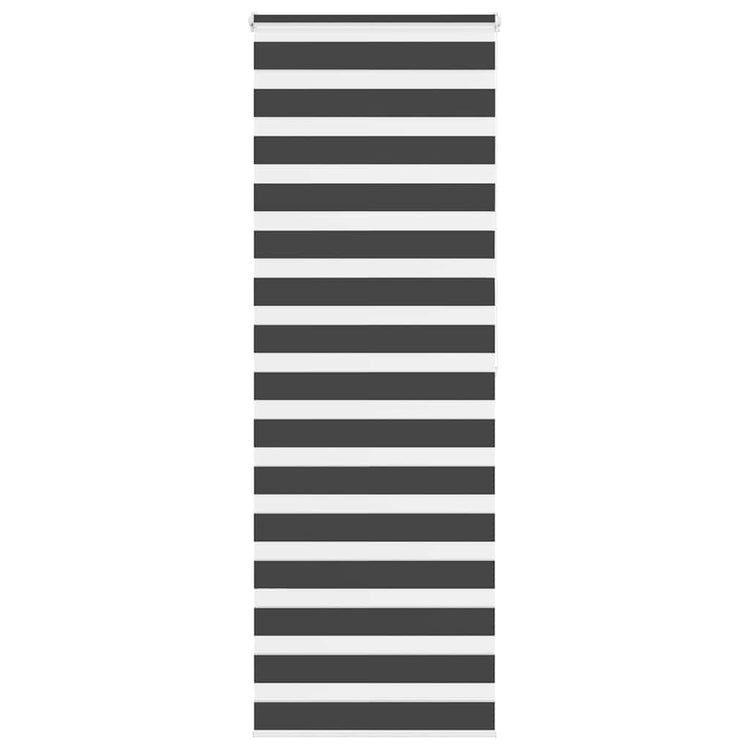 Vidaxl Zebra Roller Blind 85x200 cm Stoffbreite 80,9 cm Schwarz