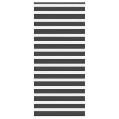 Vidaxl Zebra Roller Blind 95x200 cm Staubbreite 90,9 cm Schwarz