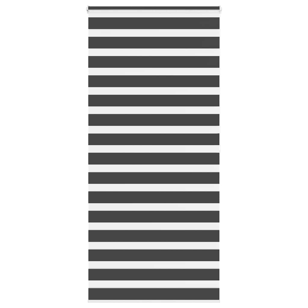 Vidaxl Zebra Roller Blind 100x200 cm Staubbreite 95,9 cm Schwarz