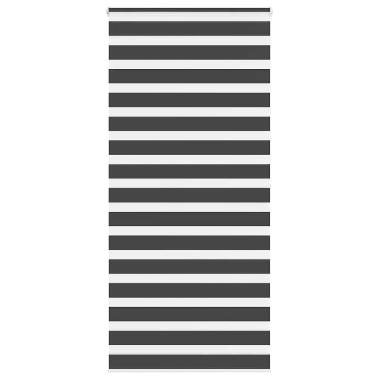 Vidaxl Zebra Roller Blind 100x200 cm Staubbreite 95,9 cm Schwarz