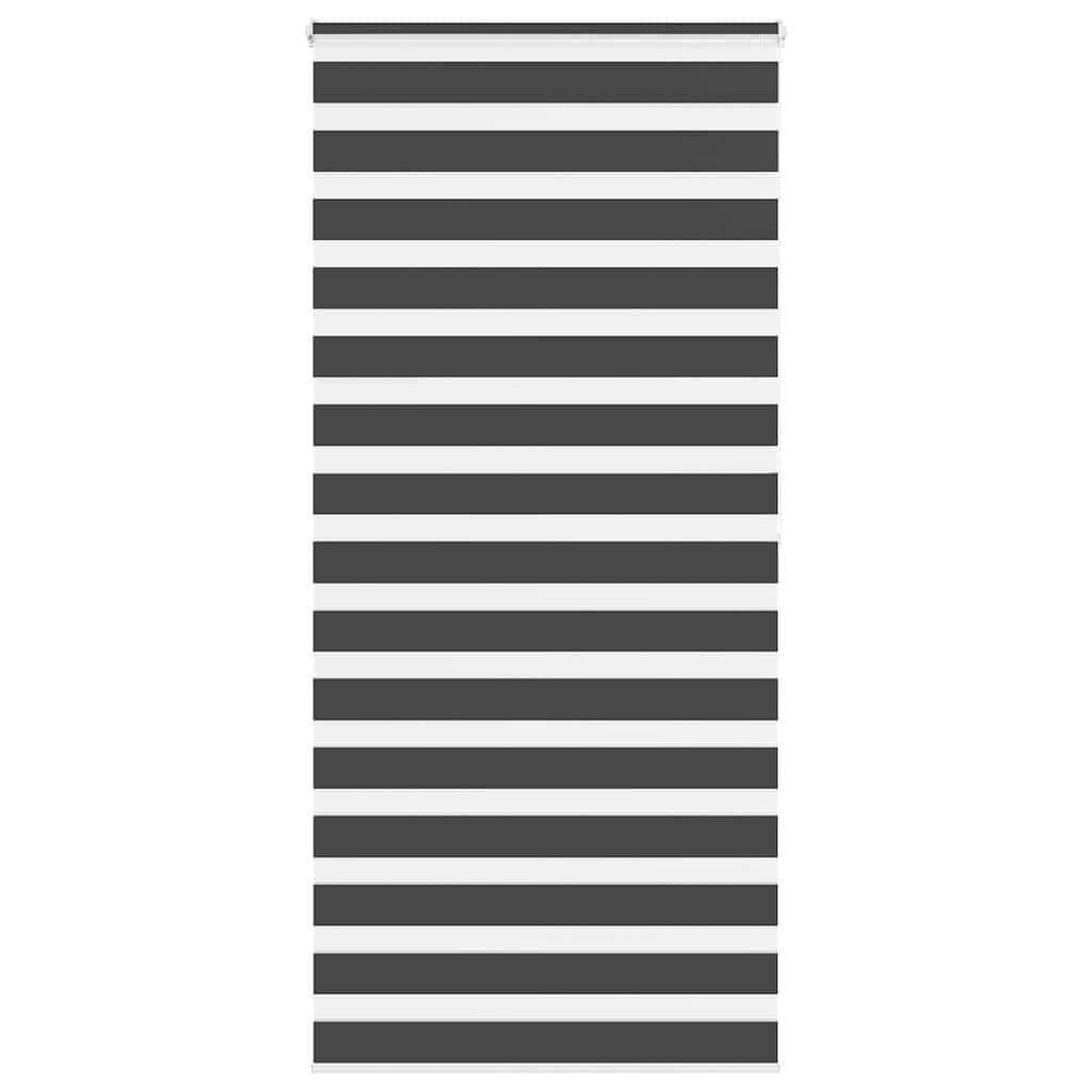 Vidaxl Zebra Roller Blind 105x200 cm Stoffbreite 100,9 cm Schwarz