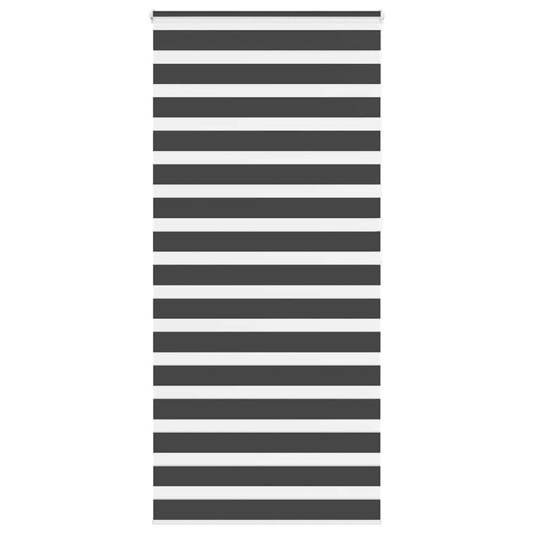 Vidaxl Zebra Roller Blind 105x200 cm Stoffbreite 100,9 cm Schwarz