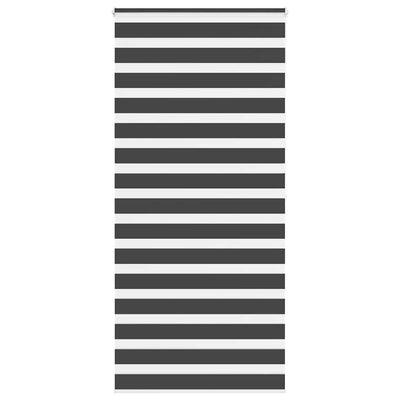 Vidaxl Zebra Roller Blind 110x200 cm Stoffbreite 105,9 cm Schwarz