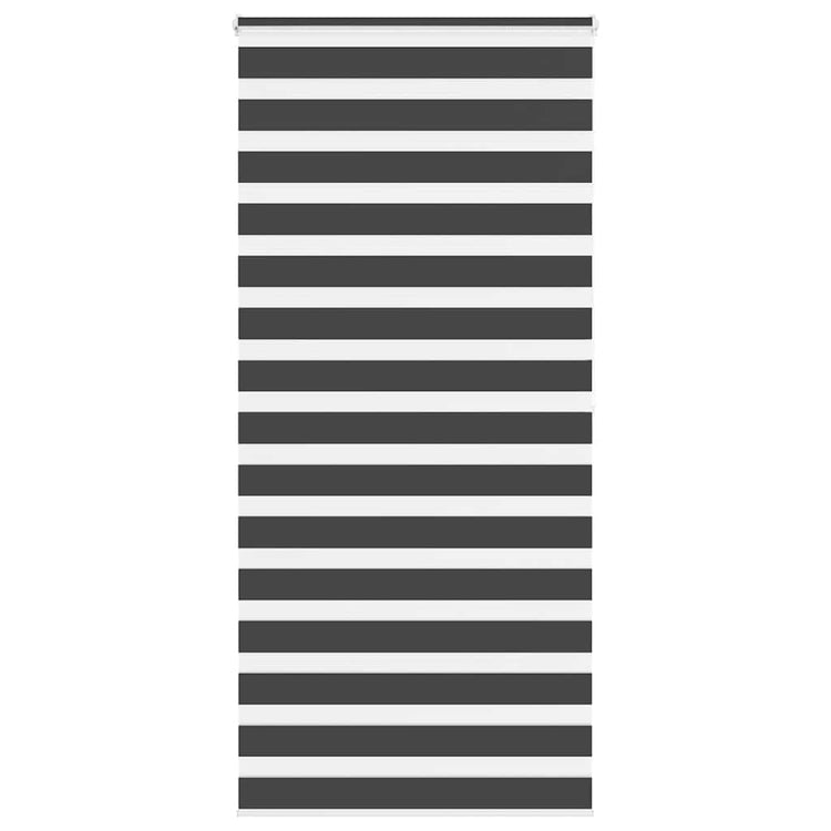 Vidaxl Zebra Roller Blind 110x200 cm Stoffbreite 105,9 cm Schwarz