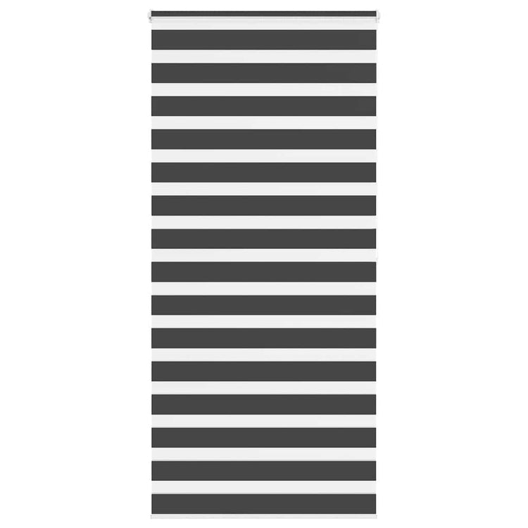 Vidaxl Zebra Roller Blind 115x200 cm Stoffbreite 110,9 cm Schwarz