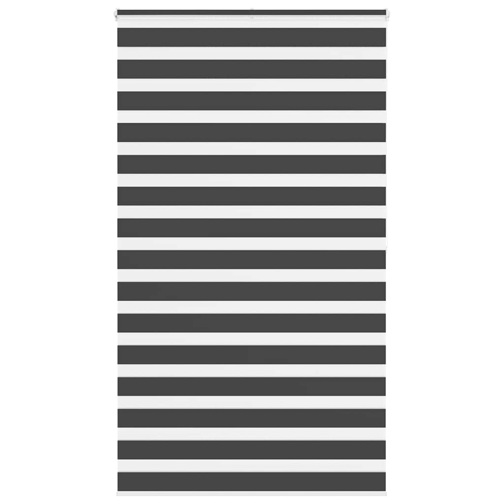Vidaxl Zebra Roller Blind 120x200 cm Stoffbreite 115,9 cm Schwarz