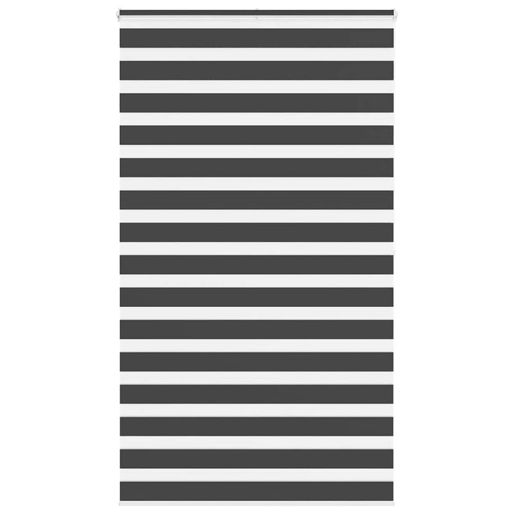 Vidaxl Zebra Roller Blind 125x200 cm Stoffbreite 120,9 cm Schwarz