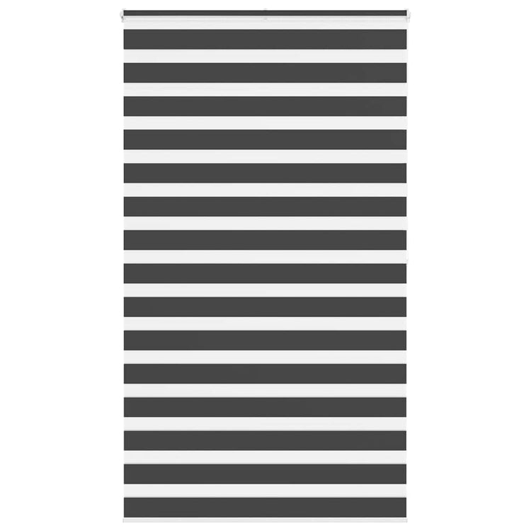 Vidaxl Zebra Roller Blind 130x200 cm Stoffbreite 125,9 cm Schwarz