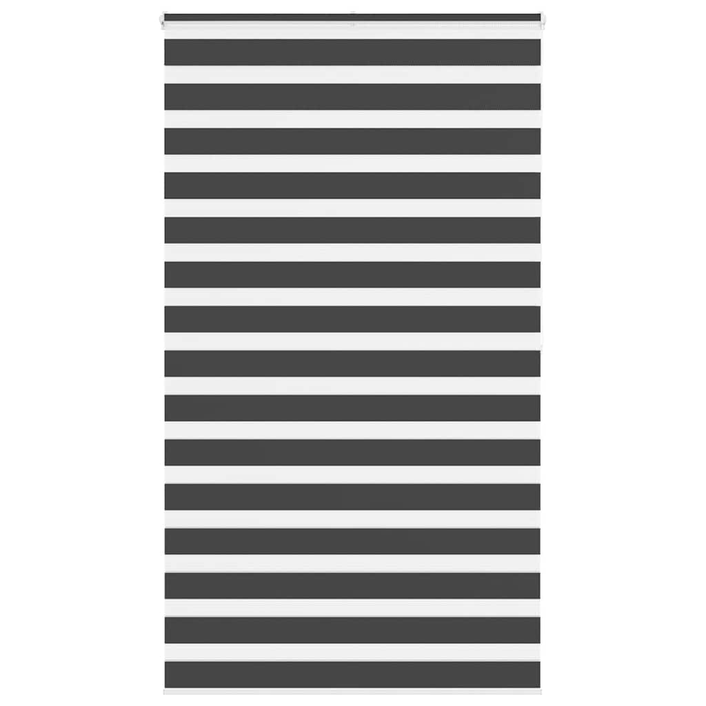 Vidaxl Zebra Roller Blind 135x200 cm Stoffbreite 130,9 cm Schwarz