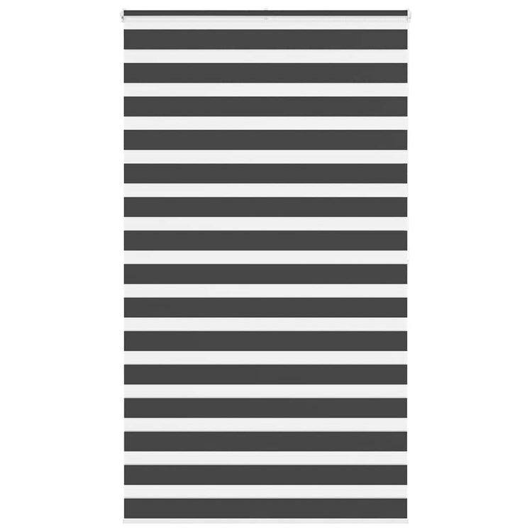 Vidaxl Zebra Roller Blind 135x200 cm Stoffbreite 130,9 cm Schwarz