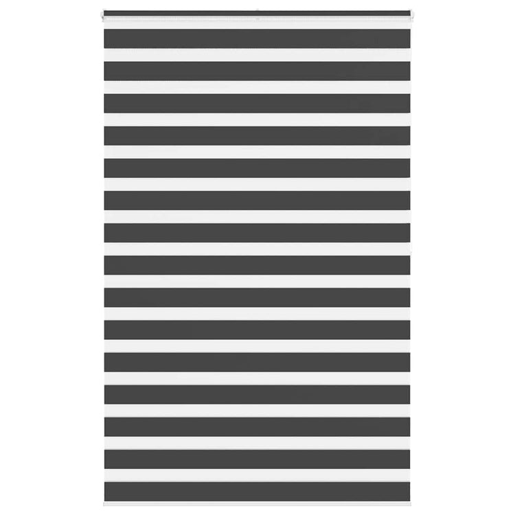 Vidaxl Zebra Roller Blind 140x200 cm Staubbreite 135,9 cm Schwarz