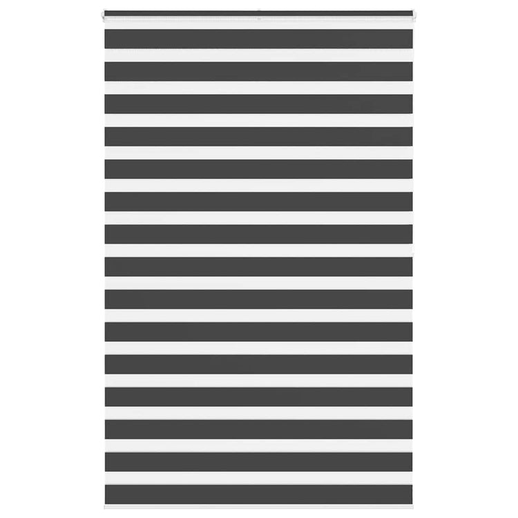 Vidaxl Zebra Roller Blind 145x200 cm Stoffbreite 140,9 cm Schwarz