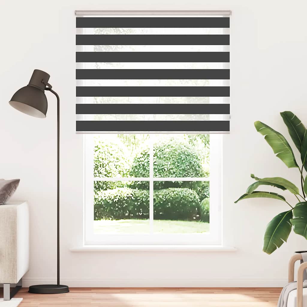 VidaXL Zebra-Rollo 150x200 cm Stoffbreite 145,9 cm Schwarz