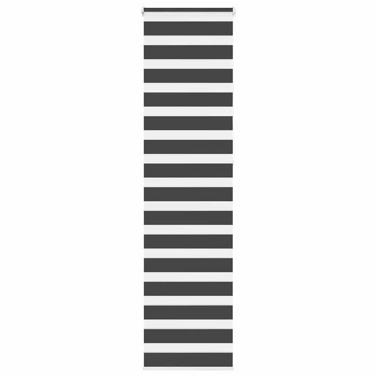 Vidaxl Zebra Roller Blind 55x230 cm Stoffbreite 50,9 cm Schwarz