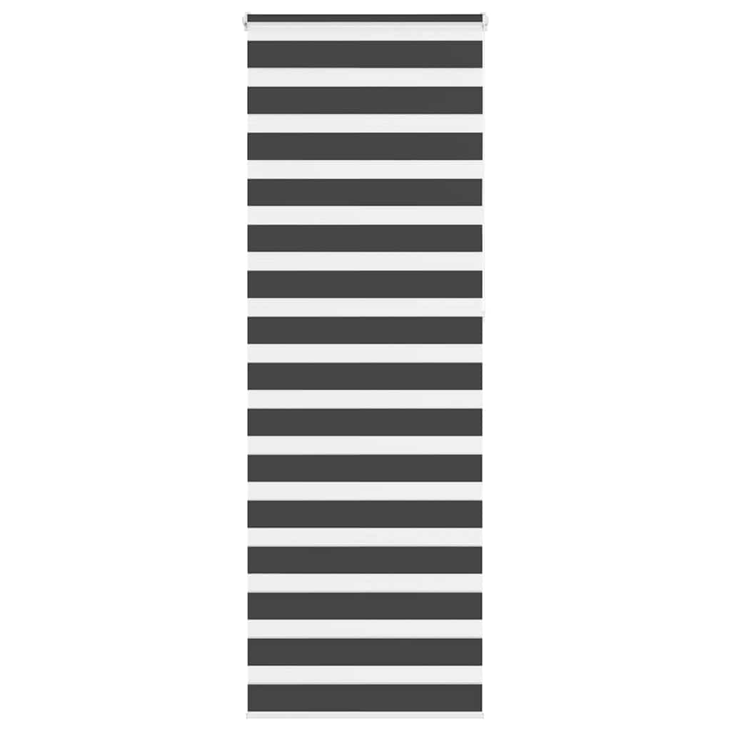 Vidaxl Zebra Roller Blind 80x230 cm Stoffbreite 75,9 cm Schwarz