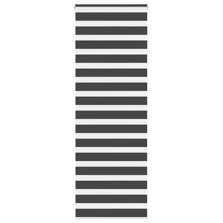 Vidaxl Zebra Roller Blind 80x230 cm Stoffbreite 75,9 cm Schwarz