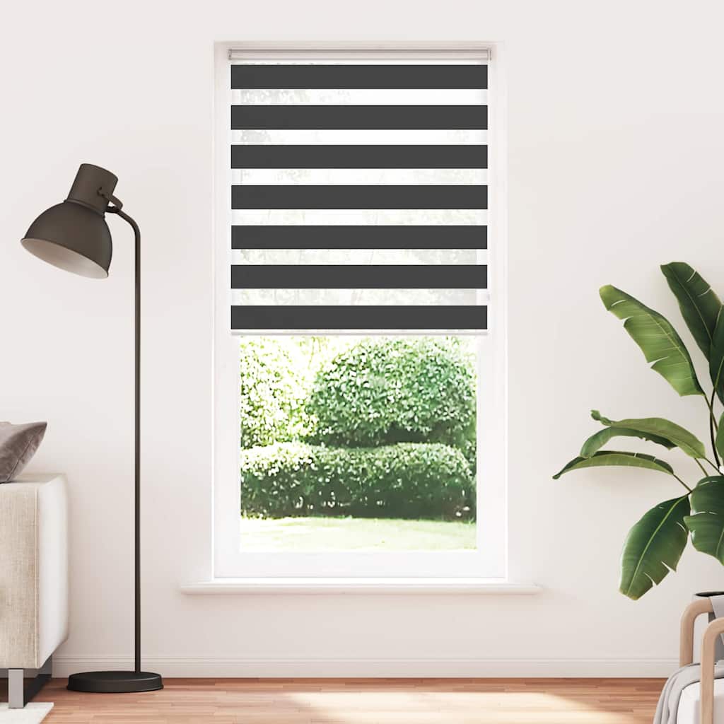 Vidaxx Zebra-Rollo 95x230 cm Stoffbreite 90,9 cm Schwarz