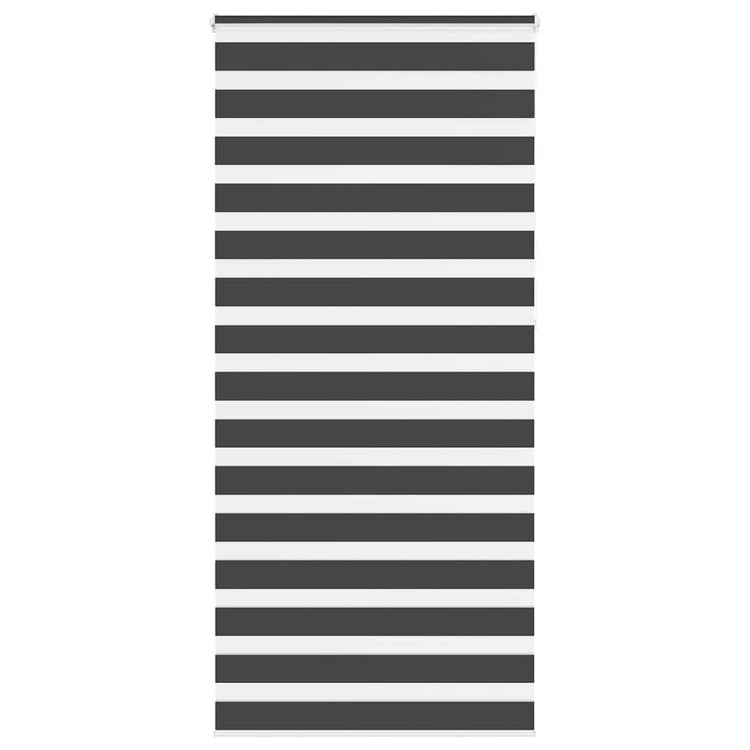 Vidaxl Zebra Roller Blind 105x230 cm Stoffbreite 100,9 cm Schwarz
