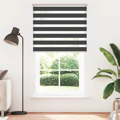 VidaXL Zebra-Rollo 120x230 cm Stoffbreite 115,9 cm Schwarz
