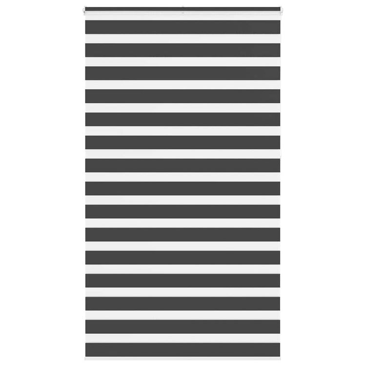 Vidaxl Zebra Roller Blind 130x230 cm Stoffbreite 125,9 cm Schwarz