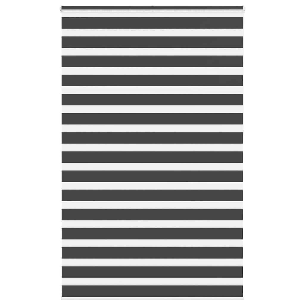Vidaxl Zebra Roller Blind 145x230 cm Stoffbreite 140,9 cm Schwarz