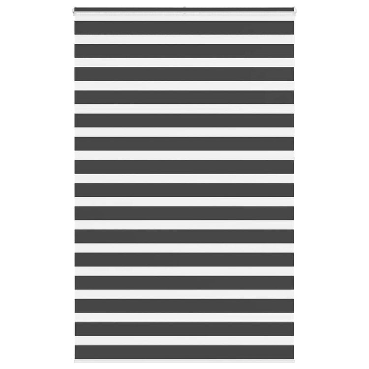 Vidaxl Zebra Roller Blind 145x230 cm Stoffbreite 140,9 cm Schwarz