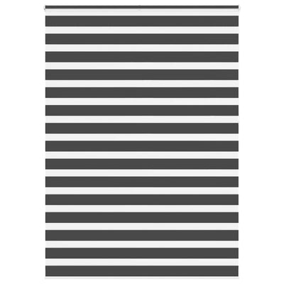 Vidaxl Zebra Roller Blind 160x230 cm Stoffbreite 155,9 cm Schwarz
