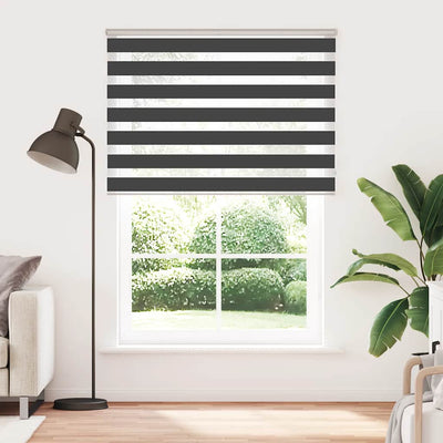 VidaXL Zebra-Rollo 165x230 cm Stoffbreite 160,9 cm Schwarz