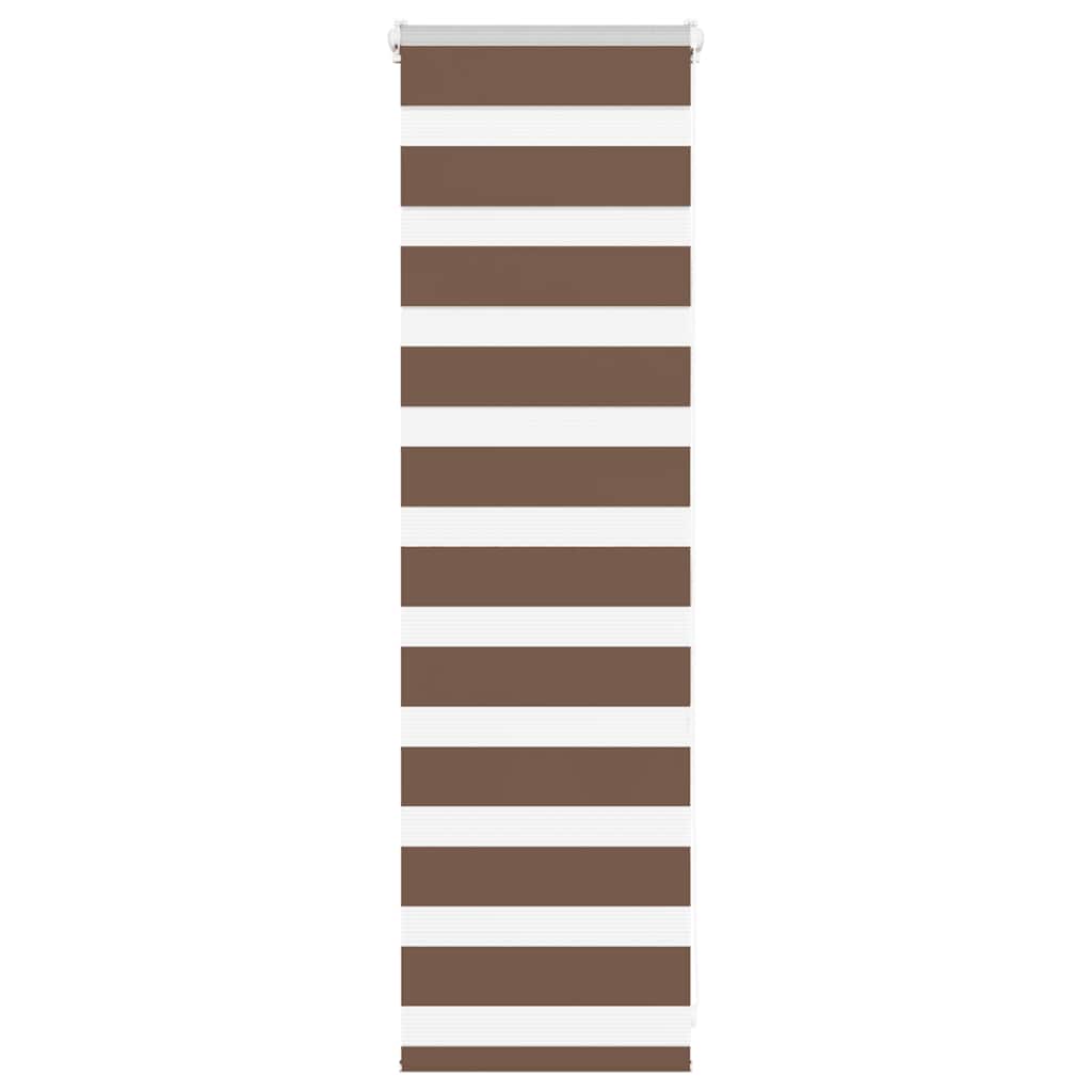 Vidaxl Zebra Roller Blind 40x100 cm Staubbreite 35,9 cm Polyesterbraun