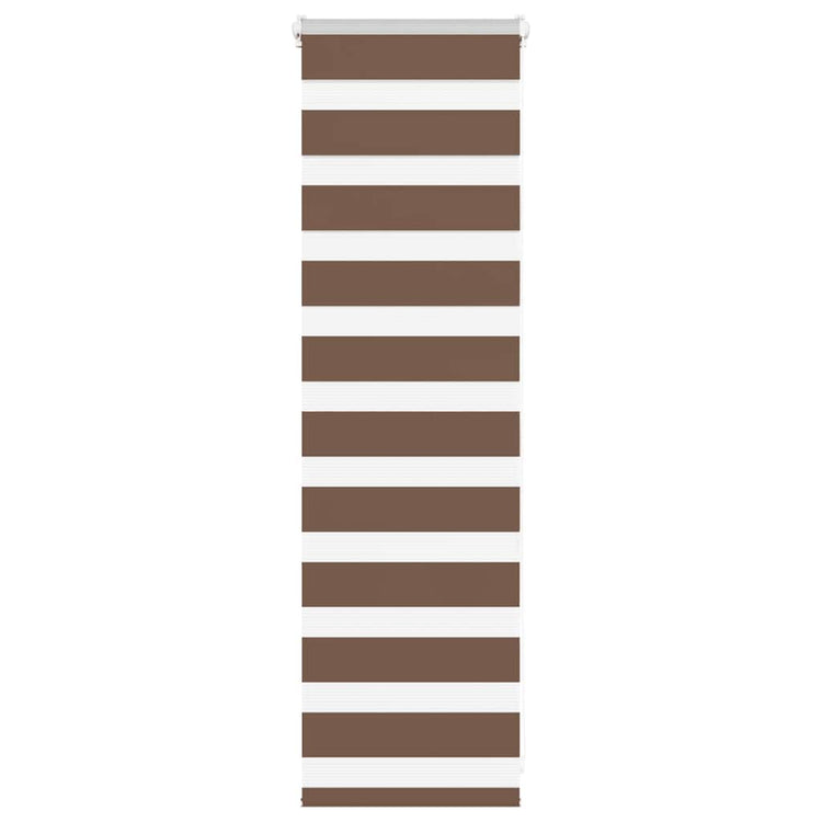 Vidaxl Zebra Roller Blind 50x100 cm Staubbreite 45,9 cm Polyesterbraun