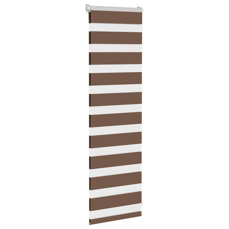 Vidaxl Zebra Roller Blind 50x100 cm Staubbreite 45,9 cm Polyesterbraun