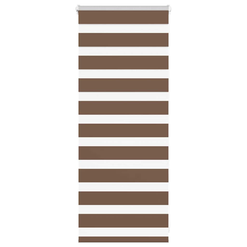 Vidaxl Zebra Roller Blind 60x100 cm Staubbreite 55,9 cm Polyesterbraun