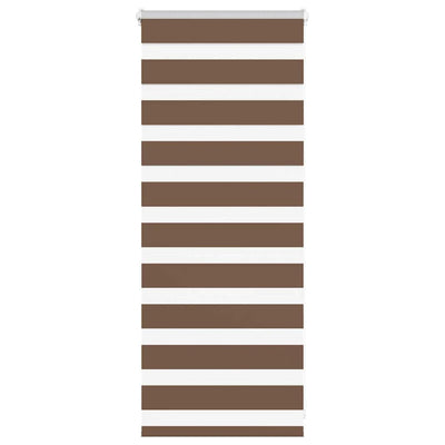 Vidaxl Zebra Roller Blind 60x100 cm Staubbreite 55,9 cm Polyesterbraun