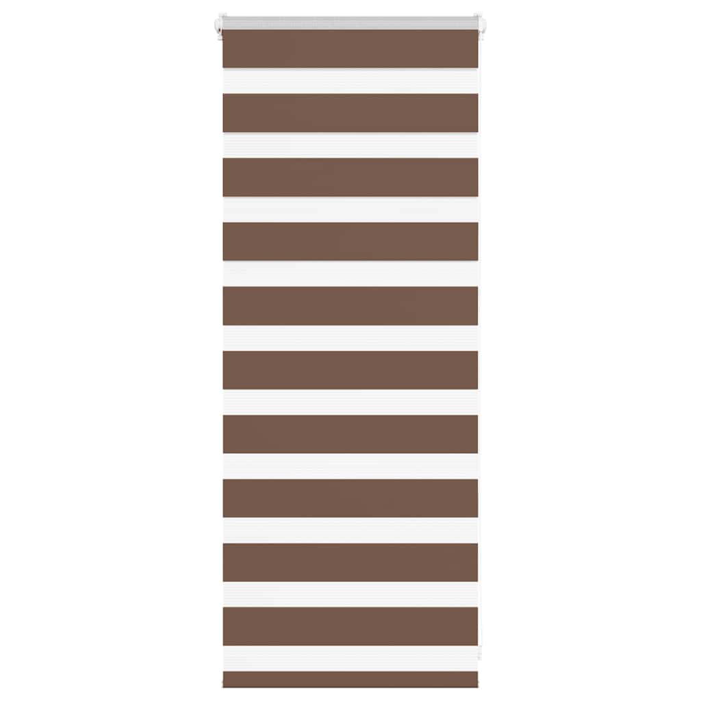 Vidaxl Zebra Roller Blind 65x100 cm Stoffbreite 60,9 cm Polyesterbraun