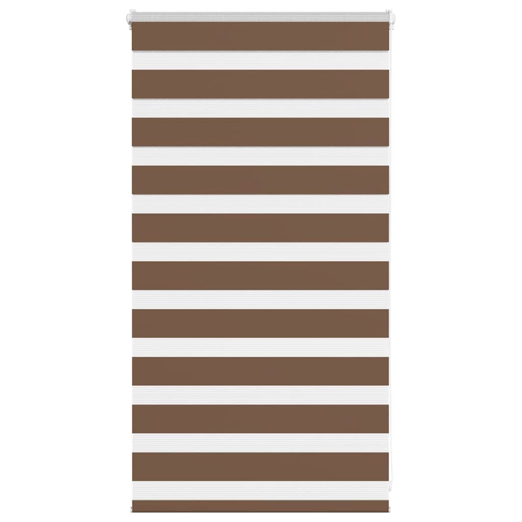Vidaxl Zebra Roller Blind 75x100 cm Staubbreite 70,9 cm Polyesterbraun