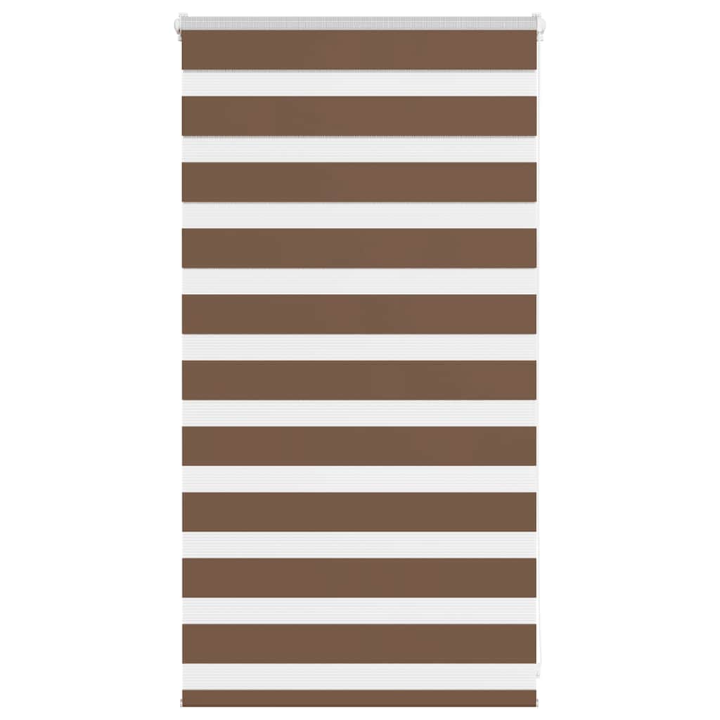 Vidaxl Zebra Roller Blind 80x100 cm Staubbreite 75,9 cm Polyesterbraun