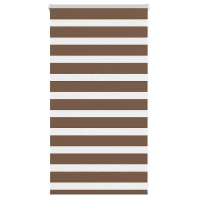 Vidaxl Zebra Roller Blind 85x100 cm Staubbreite 80,9 cm Polyesterbraun
