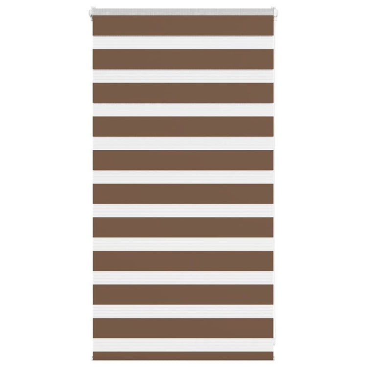 Vidaxl Zebra Roller Blind 85x100 cm Staubbreite 80,9 cm Polyesterbraun