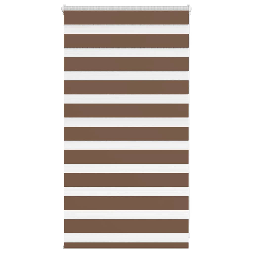 Vidaxl Zebra Roller Blind 90x100 cm Staubbreite 85,9 cm Polyesterbraun