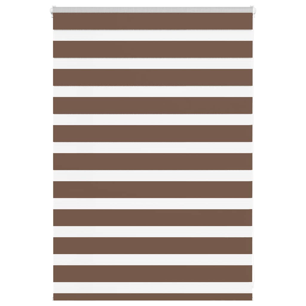 Vidaxl Zebra Roller Blind 95x100 cm Stoffbreite 90,9 cm Polyesterbraun