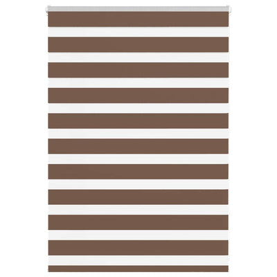 Vidaxl Zebra Roller Blind 100x100 cm Staubbreite 95,9 cm Polyesterbraun