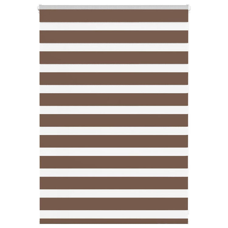 Vidaxl Zebra Roller Blind 105x100 cm Staubbreite 100,9 cm Polyesterbraun