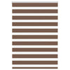 Vidaxl Zebra Roller Blind 115x100 cm Staubbreite 110,9 cm Polyesterbraun