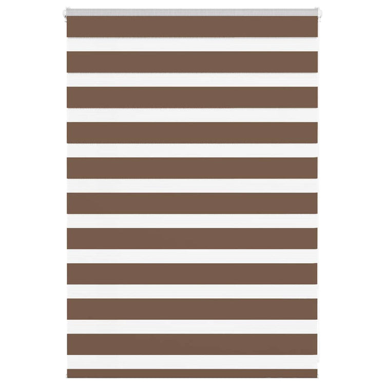 Vidaxl Zebra Roller Blind 115x100 cm Staubbreite 110,9 cm Polyesterbraun