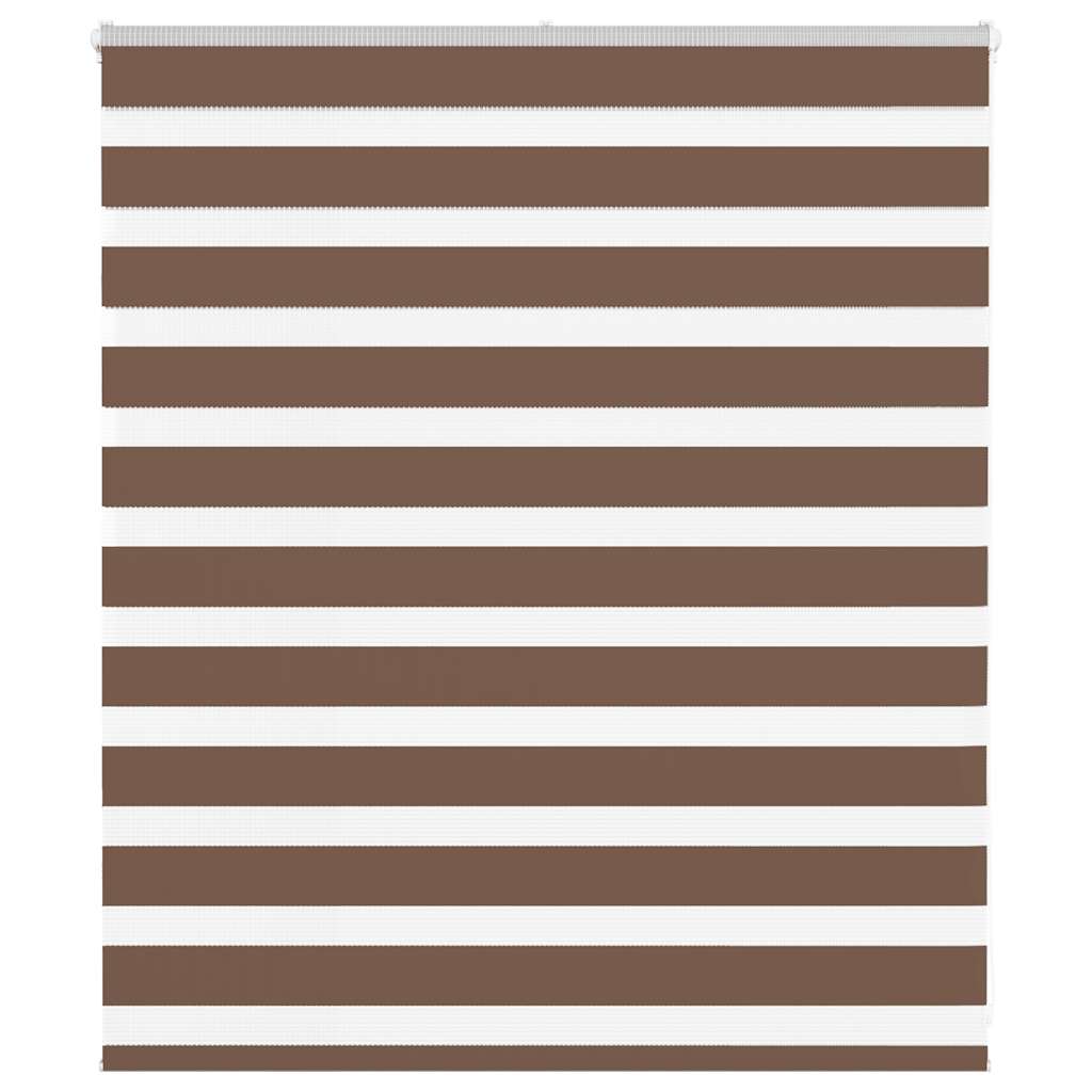 Vidaxl Zebra Roller Blind 125x100 cm Stoffbreite 120,9 cm Polyesterbraun