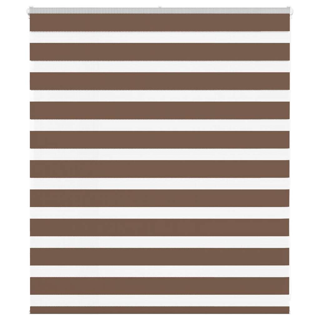 Vidaxl Zebra Roller Blind 130x100 cm Stoffbreite 125,9 cm Polyesterbraun