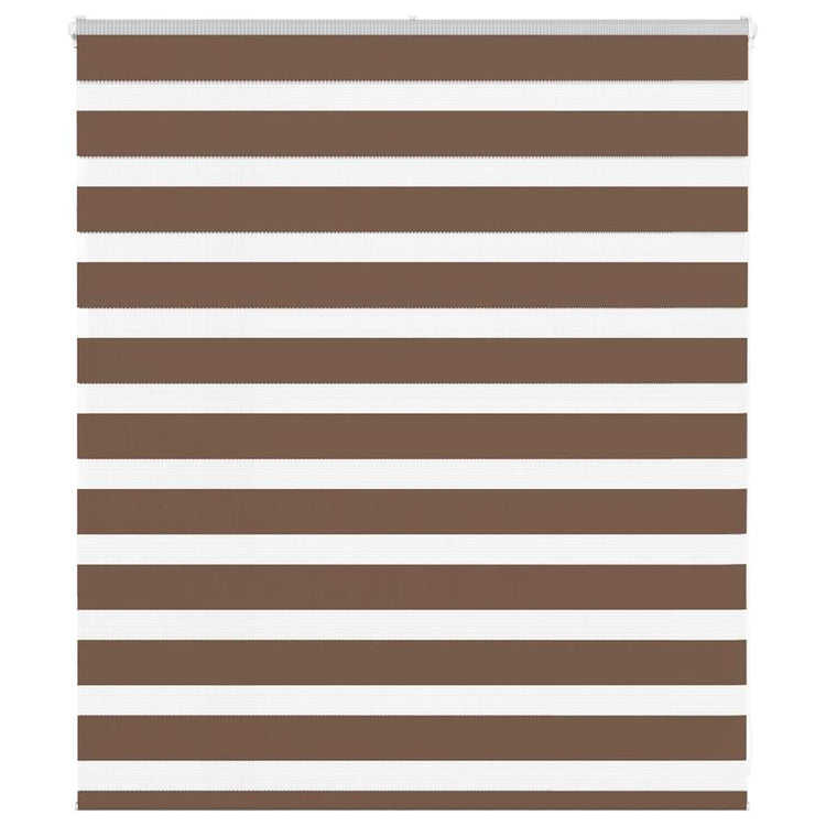Vidaxl Zebra Roller Blind 130x100 cm Stoffbreite 125,9 cm Polyesterbraun