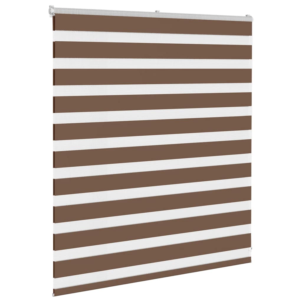 Vidaxl Zebra Roller Blind 135x100 cm Stoffbreite 130,9 cm Polyesterbraun